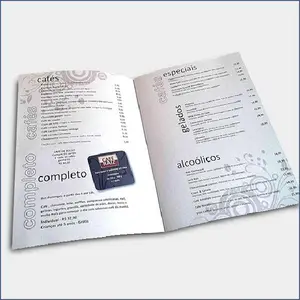 Cardápios 8 Páginas Com Dobra Reciclato 250g