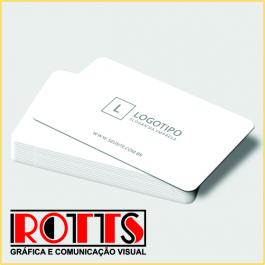 Cartão 300g/m²  Cantos Arredondados Couchê 300g/m² 4,6x8,6 cm 4x1 Verniz Total Brilho Frente Cantos Arredondados 