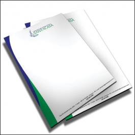 PAPEL TIMBRADO Offset 90g/m² 21x29,7 cm 4x0  Corte Reto 