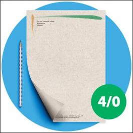 PAPEL TIMBRADO Reciclado 90g/m² 21x29,7 cm 4x0  Corte Reto 