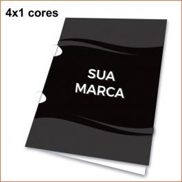 PASTAS Cartão 250g/m² Aberto: 44x32 cm Fechado: 22x32 cm 4x0 Verniz Total Semi Brilho Frente Corte vinco 